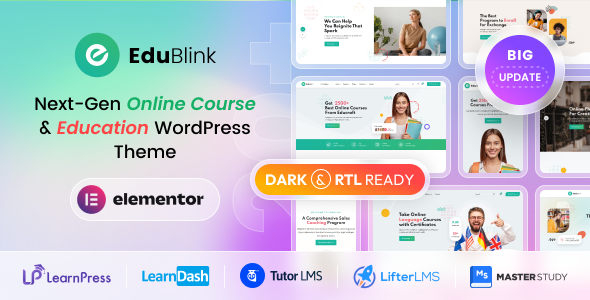 EduBlink - Education & Online Course WordPress Theme With Hosting and Domain